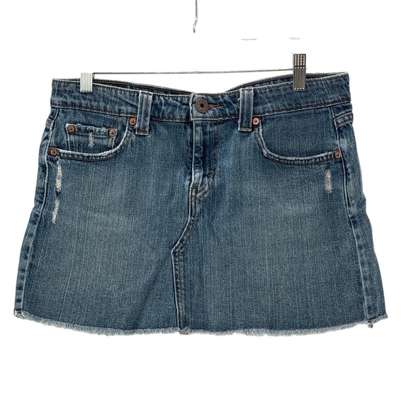 Vintage Levi's Skirt Jean Denim Mini Women Juniors 9  32 Waist Size Medium Blue - Picture 1 of 10